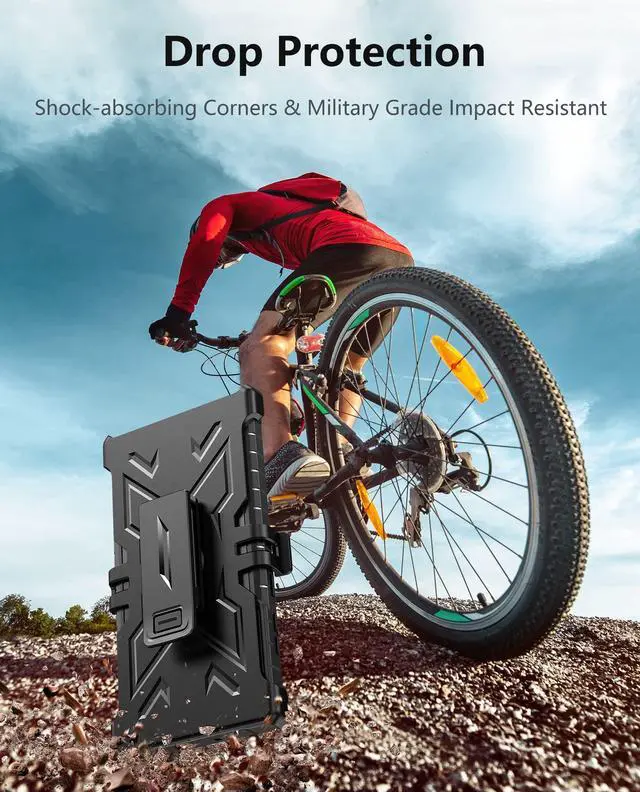 Alt view image 5 of 7 - for Samsung Galaxy S22 Ultra Case: Built-in Screen Protector & Kickstand & Belt-Clip Holster, Full-Body Dual Layer Rugged Heavy Duty Shockproof Protective Phone Cover-Black