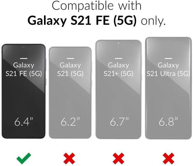 Alt view image 2 of 6 - for Galaxy S21 FE Case, Shockproof Protection Dual Layer for Samsung Galaxy S21 FE 5G (6.4 inch) - Forest Green
