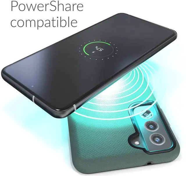 Alt view image 6 of 6 - for Galaxy S21 FE Case, Shockproof Protection Dual Layer for Samsung Galaxy S21 FE 5G (6.4 inch) - Forest Green