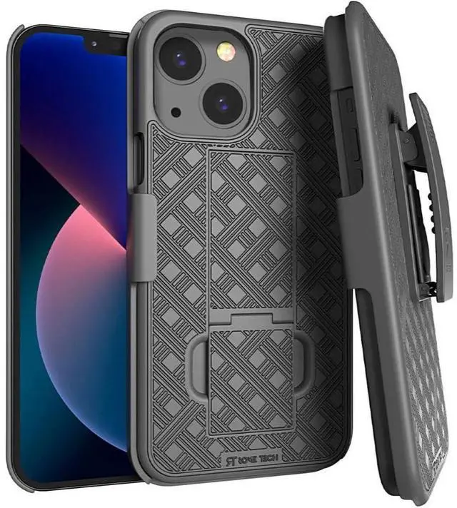 Main image of Designed for iPhone 13 Case with Belt Clip Holster - Kickstand Cover Phone Case - Black