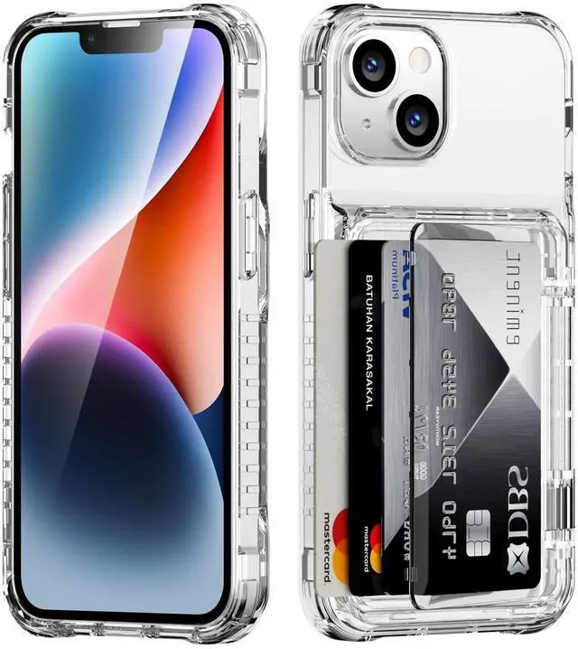 Main image of for iPhone 15 Plus Case Wallet iPhone 14 Plus Case Clear Protective Case Credit Card Holder Heavy Duty Shockproof Anti-Scratch Anti-Yellow Cover for iPhone 14 Plus 15 Plus 6.7 inch Transparent