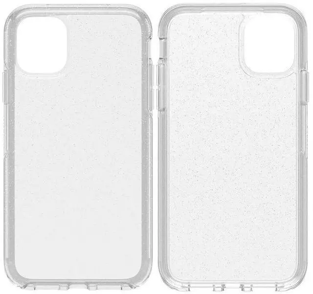 Alt view image 2 of 6 - iPhone 11 Symmetry Series Case - Stardust (Silver Flake/Clear), Ultra-Sleek, Wireless Charging Compatible, Raised Edges Protect Camera & Screen