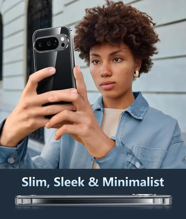 Alt view image 7 of 7 - for Google Pixel-10-Pro XL Case: Clear Pixel 9 Pro XL Phone Cases with Screen Protector Slim Rugged Cell Cover Transparent Anti Yellowing Shockproof Protective (Clear)