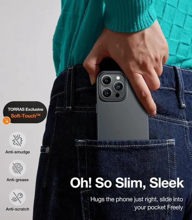 Alt view image 5 of 7 - Magnetic Slim-Fit for iPhone 15 Pro Max Case, Ultra-Thin 15 ProMax Phone Case Compatible with MagSafe, Lightweight Anti-Scratch Matte Hard iPhone 15 ProMax Case 6.7 inch OriginFit, Grey