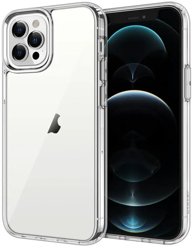 Main image of Case for iPhone 12 Pro Max 6.7-Inch, Non-Yellowing Shockproof Phone Bumper Cover, Anti-Scratch Clear Back (Clear)
