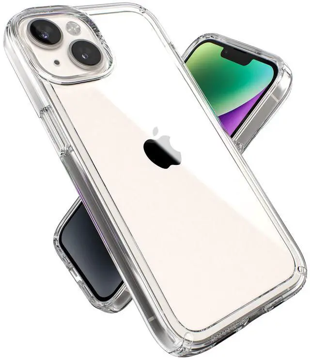 Main image of Clear iPhone 14 & iPhone 13 Case - Drop Protection, Scratch Resistant & Anti-Yellowing Dual Layer Case for iPhone 14 & iPhone 13 Case for 6.1 inch Model - GemShell