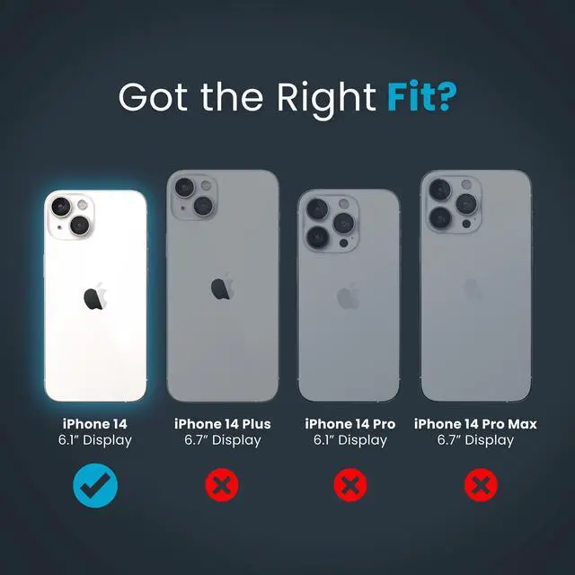 Alt view image 2 of 7 - Clear iPhone 14 & iPhone 13 Case - Drop Protection, Scratch Resistant & Anti-Yellowing Dual Layer Case for iPhone 14 & iPhone 13 Case for 6.1 inch Model - GemShell