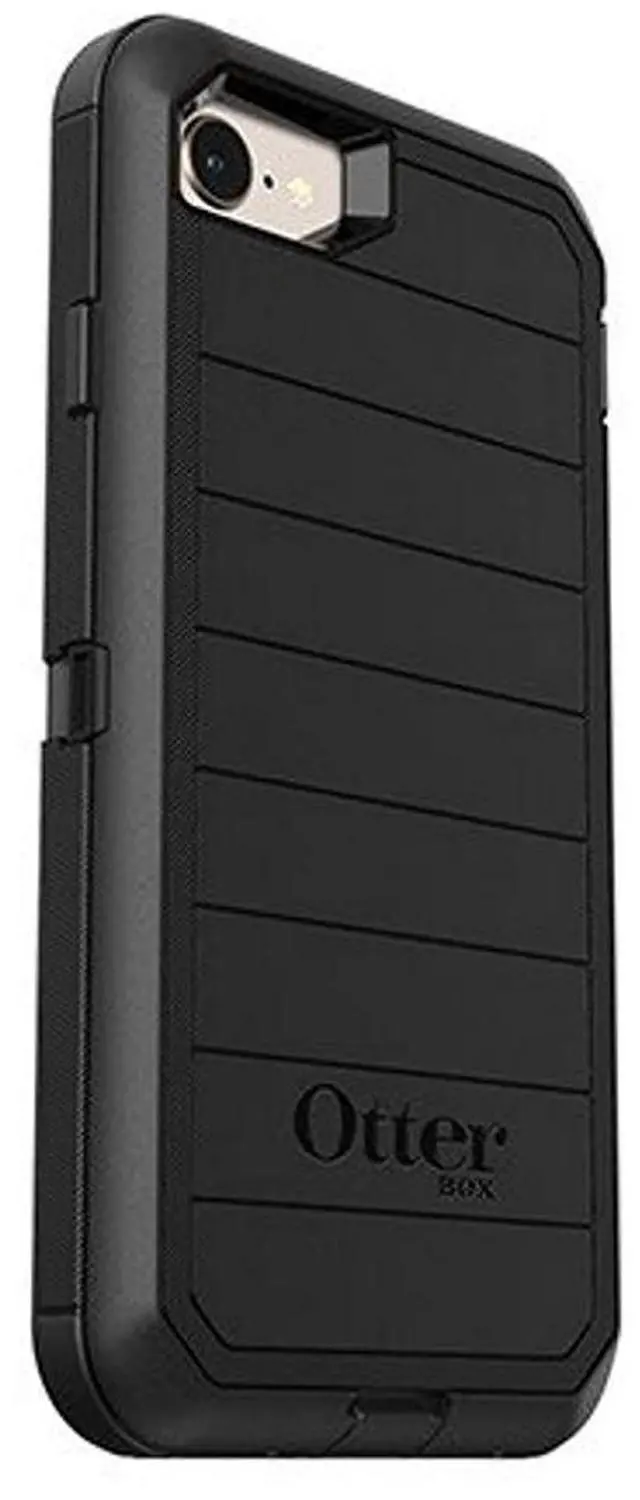 Main image of Defender Series Rugged Case for iPhone SE (2020), iPhone 8, iPhone 7 (NOT Plus) Case Only - Non-Retail Packaging - Black (with Microbial Defense)