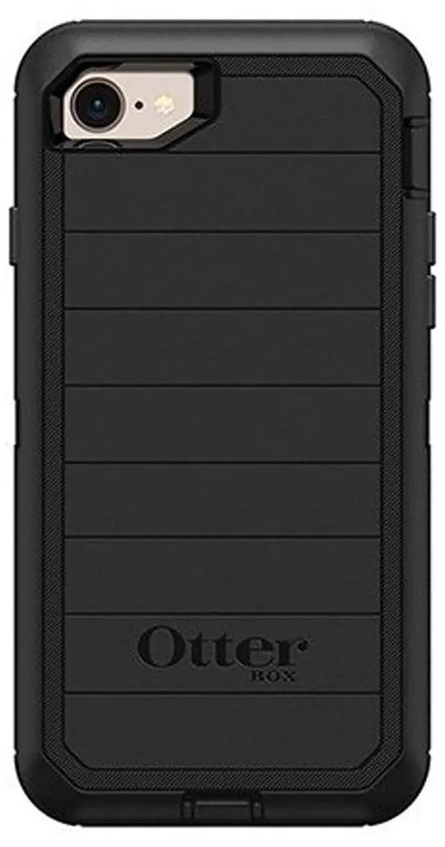 Alt view image 3 of 6 - Defender Series Rugged Case for iPhone SE (2020), iPhone 8, iPhone 7 (NOT Plus) Case Only - Non-Retail Packaging - Black (with Microbial Defense)