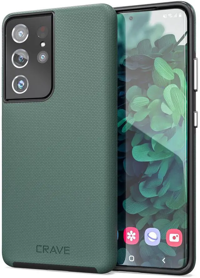 Main image of for Galaxy S21 Ultra Case, Shockproof Protection Dual Layer Case for Samsung Galaxy S21 Ultra 5G (6.8 inch) - Forest Green