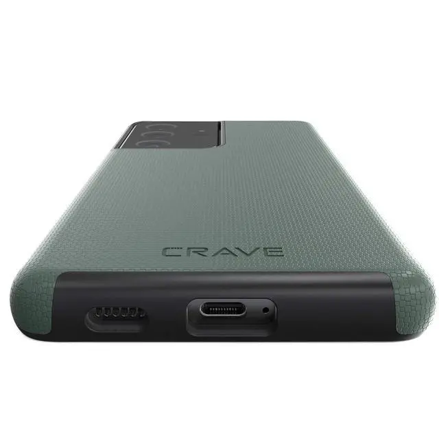 Alt view image 7 of 7 - for Galaxy S21 Ultra Case, Shockproof Protection Dual Layer Case for Samsung Galaxy S21 Ultra 5G (6.8 inch) - Forest Green