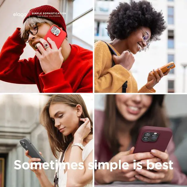 Alt view image 3 of 7 - Compatible with iPhone 14 Series, Liquid Silicone Case, Full Body Protective Cover, Shockproof, Slim Phone Case, Anti-Scratch Soft Microfiber Lining (Stone, iPhone 14 Pro)