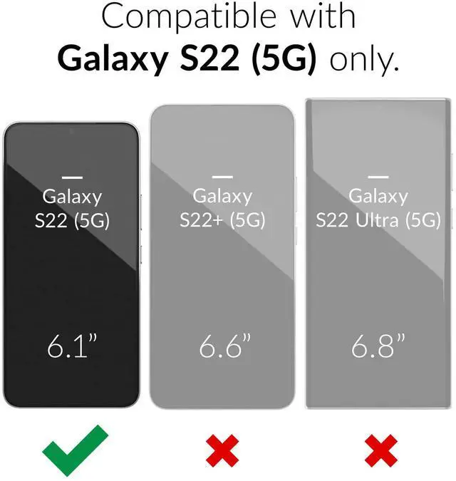 Alt view image 2 of 7 - for Samsung Galaxy S22 Case, Shockproof Protection Dual Layer Case for Samsung Galaxy S22 5G (6.1 inch) - Forest Green