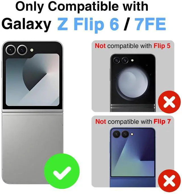 Alt view image 2 of 7 - for Samsung Galaxy Z Flip 6 Case, Hinge Protection, Built-in Screen Protector, Wireless Charging, Slim Rugged Phone Protective Case for Galaxy Z Flip 6 Black
