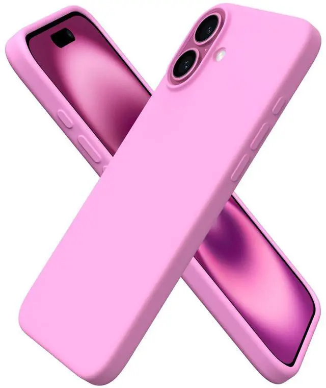 Main image of Compatible with iPhone 16 Plus Case 6.7, Slim Liquid Silicone 3 Layers Full Covered Soft Gel Rubber Phone Case Protective Cover 6.7 Inch, Cherry Blossom