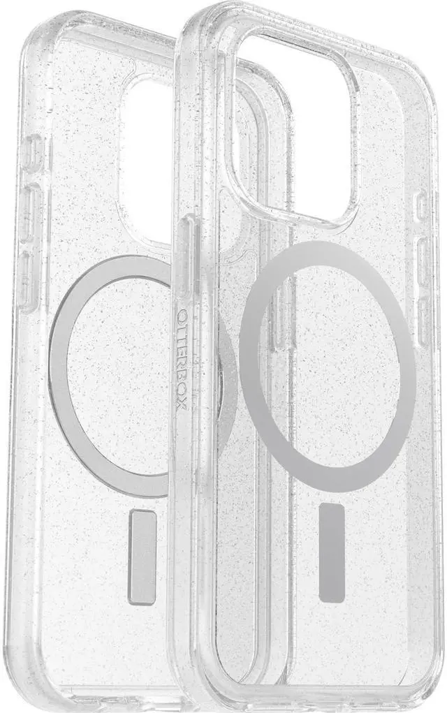 Alt view image 5 of 5 - iPhone 15 Pro (Only) Symmetry Series Clear Case - Stardust (Clear/Silver), Snaps to MagSafe, Ultra-Sleek, Raised Edges Protect Camera & Screen