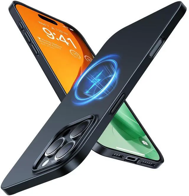 Main image of Magnetic Slim Fit for iPhone 16 Pro Case, 6.3 inch, Ultra-Thin Case Compatible with MagSafe, Lightweight Matte Anti-Scratch Hard PC Cover Phone Case for iPhone 16 Pro OriginFit, Black