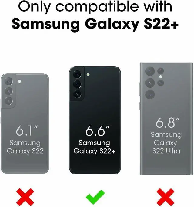 Alt view image 2 of 5 - Commuter Series Case for Samsung Galaxy S22+ (Only) - Non-Retail Packaging - Black