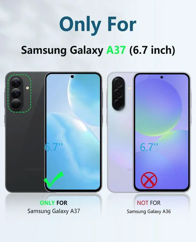 Alt view image 2 of 5 - for Samsung Galaxy A37 Case: with Belt-Clip Holster | Built-in Screen Protector | Kickstand Military Grade Drop Proof Protection Heavy Duty Rugged Shockproof Protective Sturdy Phone Case Black