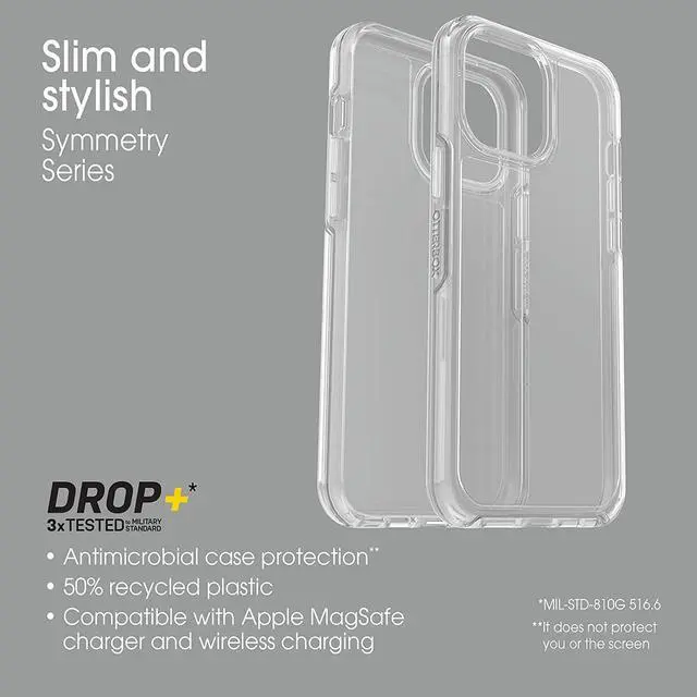 Alt view image 6 of 6 - iPhone 13 Pro Max & iPhone 12 Pro Max Symmetry Series Case - Clear, Ultra-Sleek, Wireless Charging Compatible, Raised Edges Protect Camera & Screen