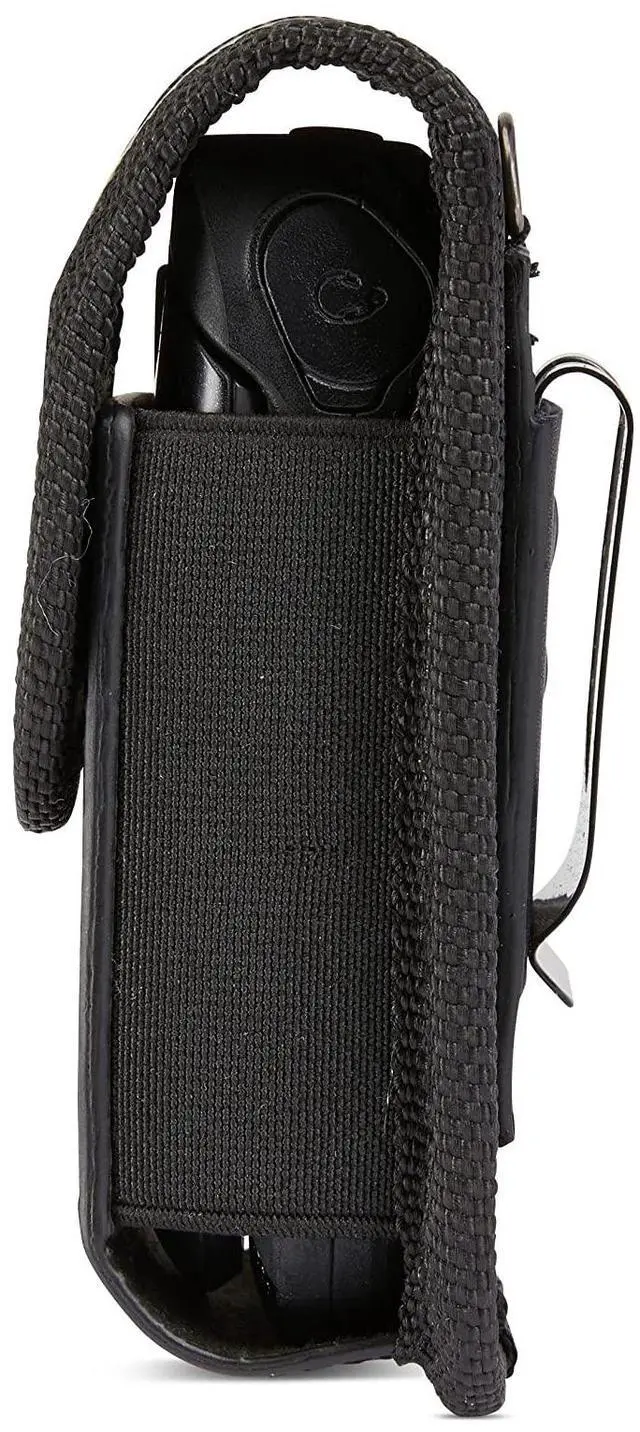 Alt view image 3 of 7 - Universal Flip Phone Case, Leather Vertical Pouch for TCL Flip Pro, Flip 3, Alcatel Go Flip 4, Go Flip V, Cingular Flip 2, Nokia 2720V & More (Belt Loop, Metal Belt Clip & Dual Magnet Closure)