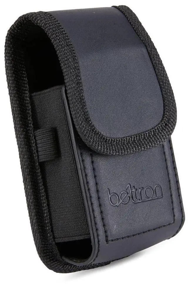 Alt view image 6 of 7 - Universal Flip Phone Case, Leather Vertical Pouch for TCL Flip Pro, Flip 3, Alcatel Go Flip 4, Go Flip V, Cingular Flip 2, Nokia 2720V & More (Belt Loop, Metal Belt Clip & Dual Magnet Closure)
