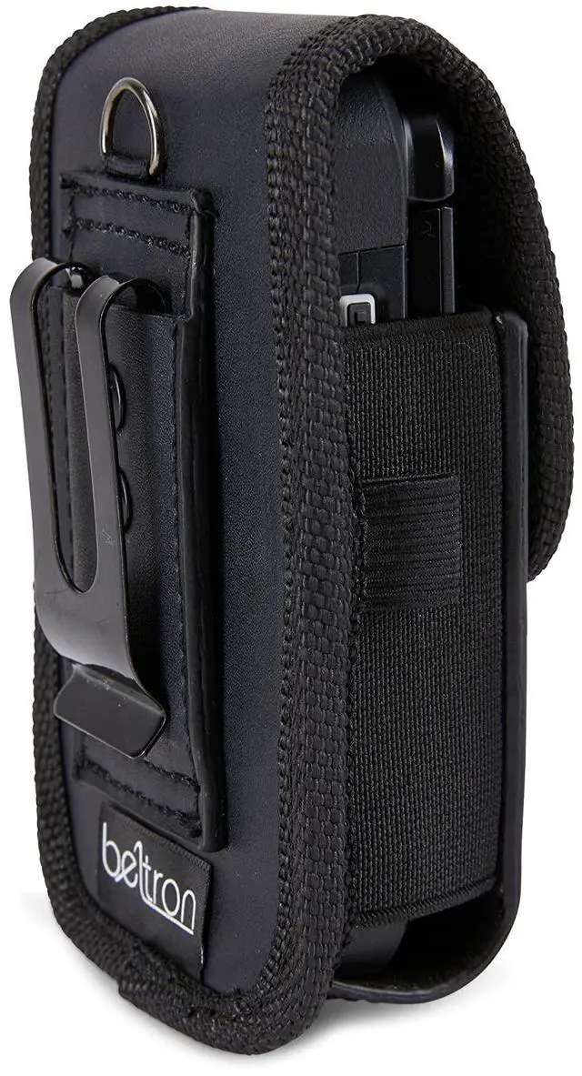 Alt view image 4 of 7 - Universal Flip Phone Case, Leather Vertical Pouch for TCL Flip Pro, Flip 3, Alcatel Go Flip 4, Go Flip V, Cingular Flip 2, Nokia 2720V & More (Belt Loop, Metal Belt Clip & Dual Magnet Closure)