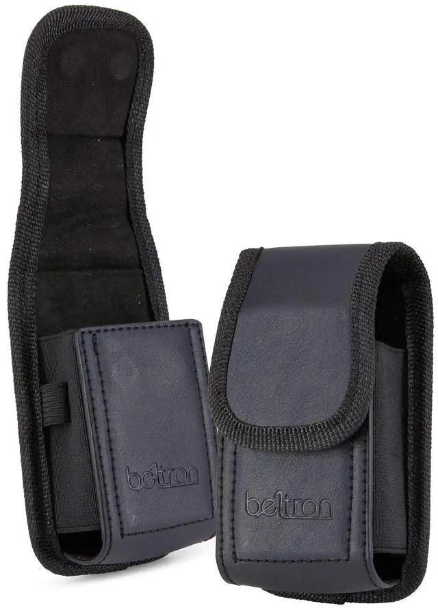 Alt view image 7 of 7 - Universal Flip Phone Case, Leather Vertical Pouch for TCL Flip Pro, Flip 3, Alcatel Go Flip 4, Go Flip V, Cingular Flip 2, Nokia 2720V & More (Belt Loop, Metal Belt Clip & Dual Magnet Closure)
