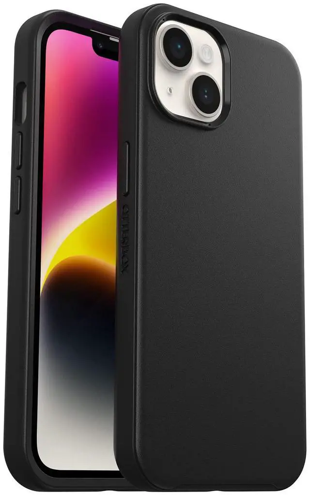 Main image of iPhone 14 & iPhone 13 Symmetry Series+ Case - Black, Ultra-Sleek, Snaps to MagSafe, Raised Edges Protect Camera & Screen