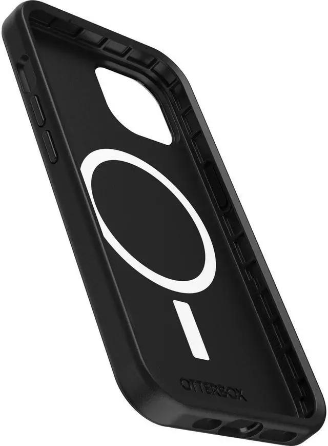Alt view image 3 of 7 - iPhone 14 & iPhone 13 Symmetry Series+ Case - Black, Ultra-Sleek, Snaps to MagSafe, Raised Edges Protect Camera & Screen