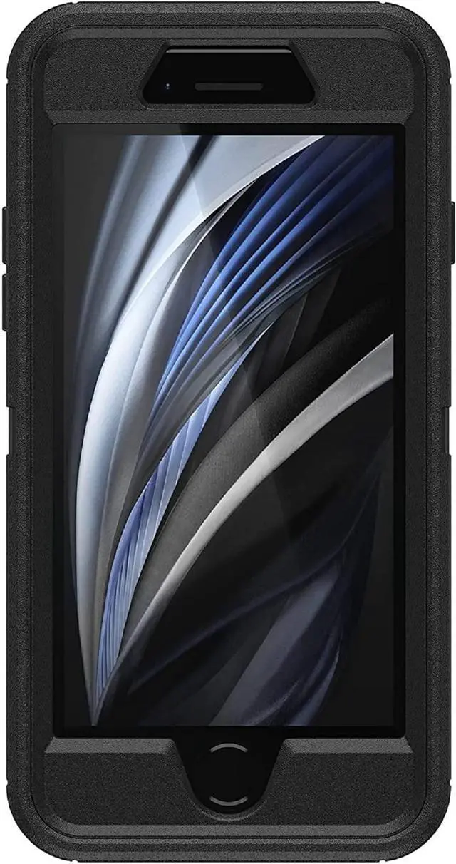 Alt view image 2 of 5 - Defender Series Case for iPhone SE 3rd Gen (2022), iPhone SE 2nd (2020), iPhone 8, iPhone 7 (Not Plus) - Case Only - Non-Retail Packaging - Black