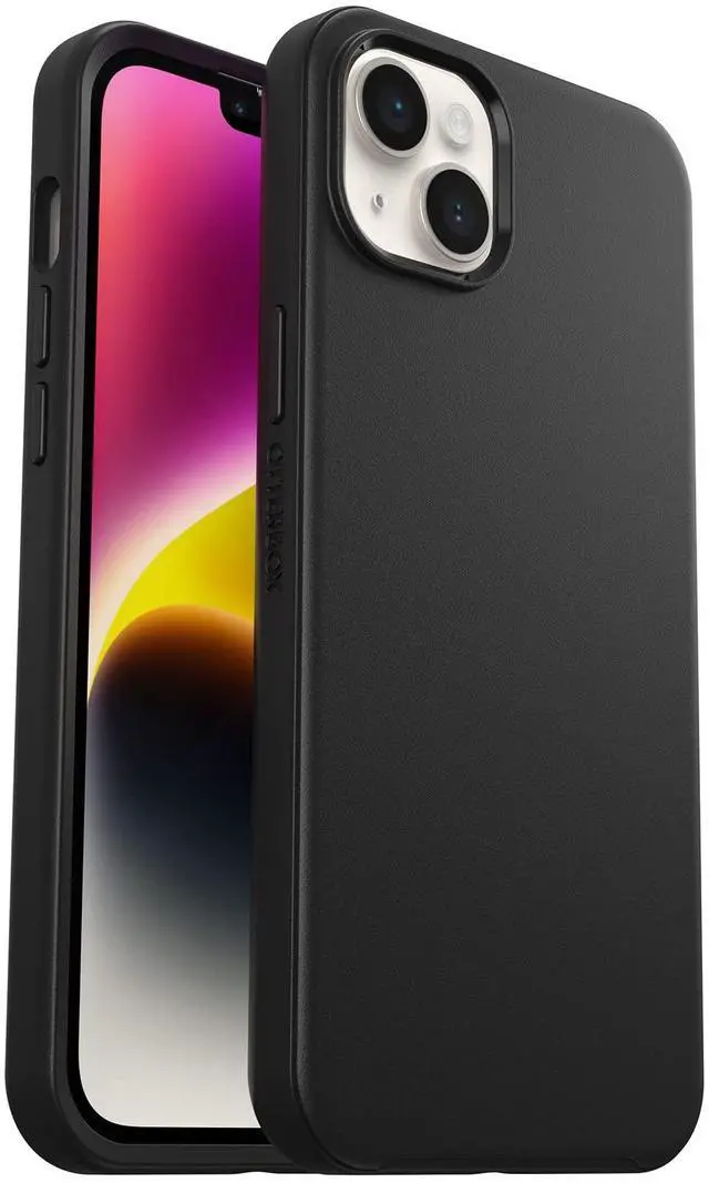 Main image of iPhone 14 Plus Symmetry Series+ Case - BLACK , ultra-sleek, snaps to MagSafe, raised edges protect camera & screen