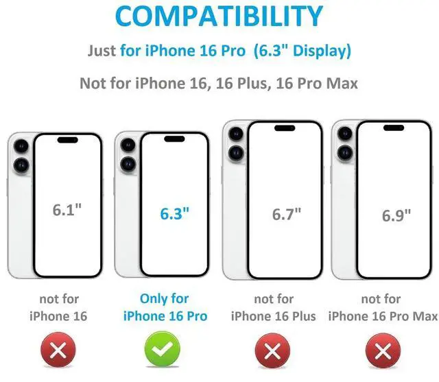Alt view image 2 of 7 - Compatible with Magsafe for iPhone 16 Pro Wallet Case with Card Holder, PU Leather Kickstand RFID Blocking Case, Double Magnetic Clasp and Durable Shockproof Cover 6.3 Inch (Red)