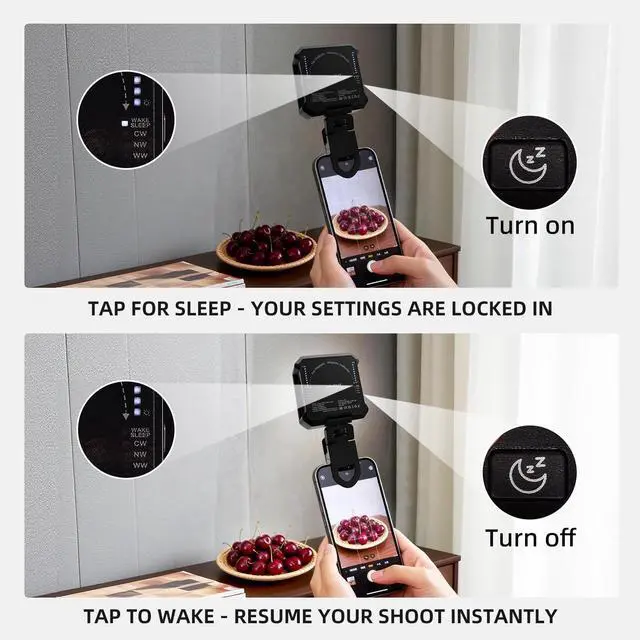 Alt view image 5 of 7 - Magnetic Selfie Light for Phone, 2000mAh Portable Video Conference Lighting with Clip, CRI 98+ 2500K-9000K Rechargeable LED Video Light with Flip-Up Gimbal for Makeup, Photography & Recording