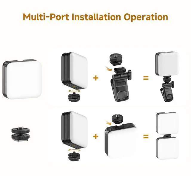 Alt view image 5 of 7 - 80 LED Selfie Light with 3 Modes, Portable Phone Light with Clip & 1/4 in Screw Hole, Rechargeable Clip Fill Video Conference Selfie Panel Lights for Phone/Camera/iPad/Laptop/TikTok