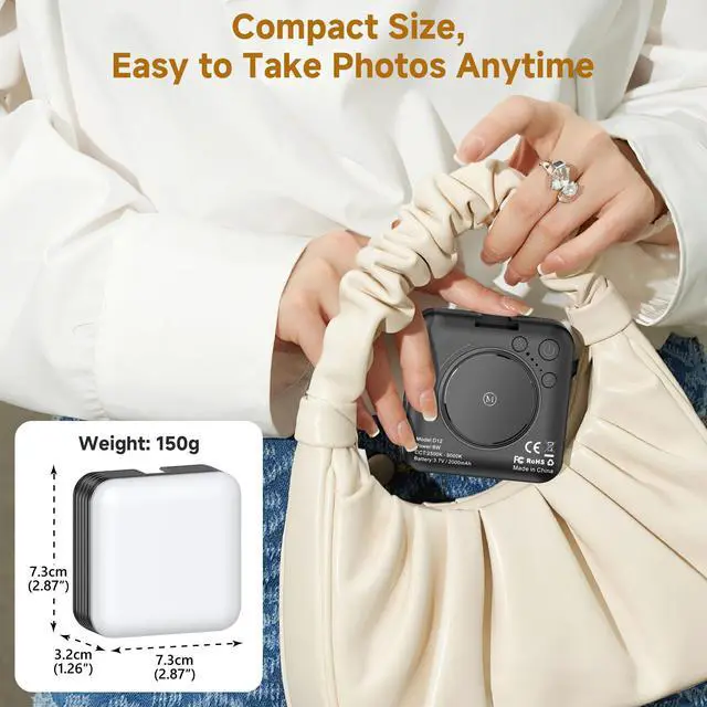 Alt view image 6 of 7 - 80 LED Selfie Light with 3 Modes, Portable Phone Light with Clip & 1/4 in Screw Hole, Rechargeable Clip Fill Video Conference Selfie Panel Lights for Phone/Camera/iPad/Laptop/TikTok