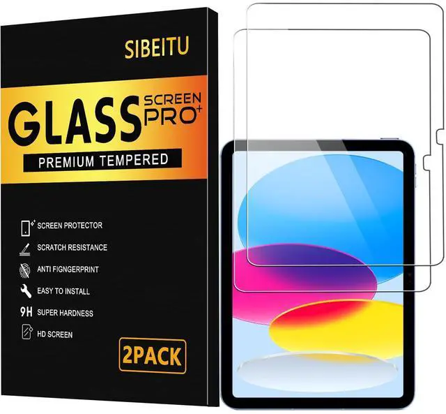 Main image of 2 Pack Screen Protector for iPad 11th A16 2025 & 10th Generation 10.9 Inch 2022, HD Clear 9H Hardness Tempered Glass Film Compatible with iPad 11/10 Gen, Scratch Resistent, Touch Sensitive