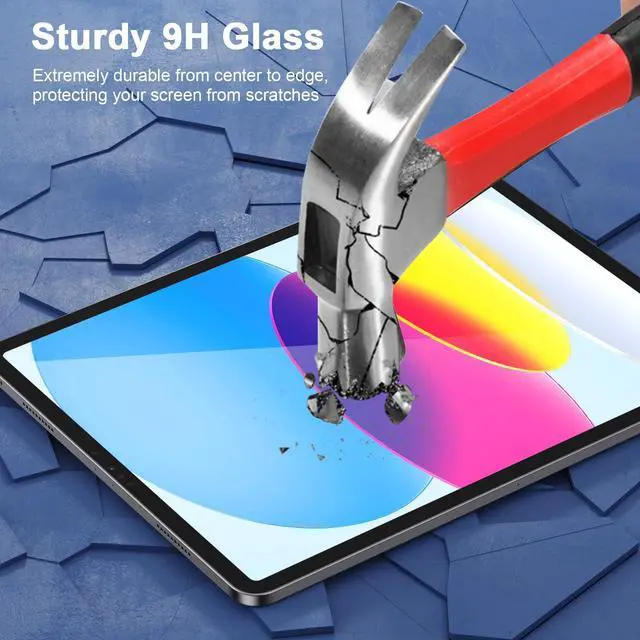 Alt view image 6 of 7 - 2 Pack Screen Protector for iPad 11th A16 2025 & 10th Generation 10.9 Inch 2022, HD Clear 9H Hardness Tempered Glass Film Compatible with iPad 11/10 Gen, Scratch Resistent, Touch Sensitive