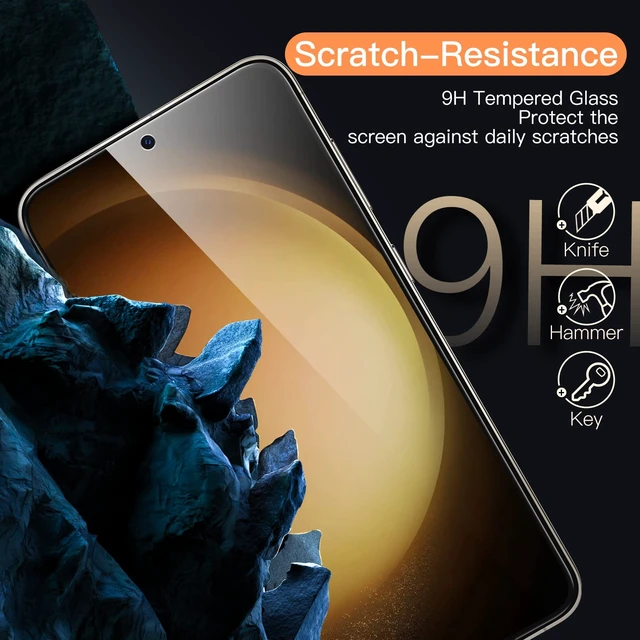 Alt view image 4 of 7 - Screen Protector for Samsung Galaxy S23, 3-Pack | HD Clear, Fingerprint ID Compatible, Anti-Scratch Glass