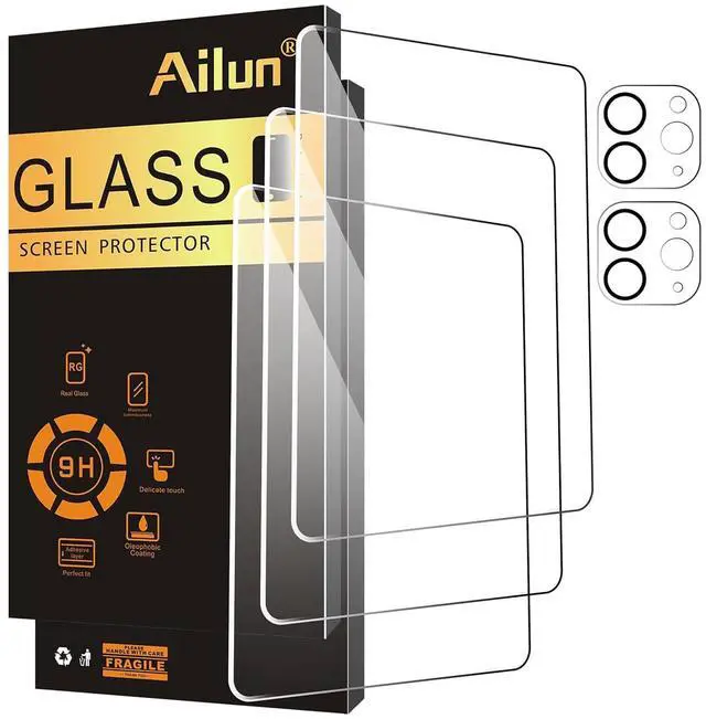 Main image of Screen Protector for iPad Pro 11 inch 2022/2021/2020 (4th/3rd/2nd Generation) 3 Pack + 2 Pack Camera Lens Protector,Tempered Glass,Face ID & Apple Pencil & Case Compatible