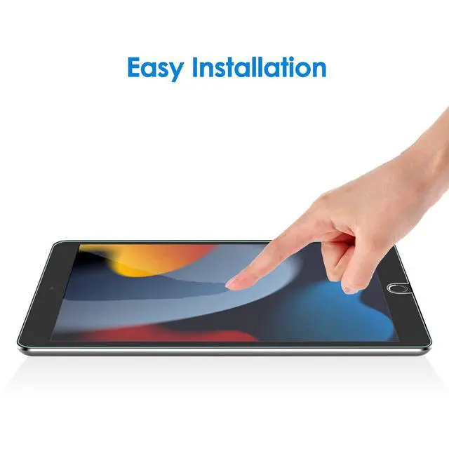 Alt view image 4 of 6 - Screen Protector for iPad (10.2-Inch, 2021/2020/2019 Model, 9/8/7 Generation), Tempered Glass Film, 1-Pack