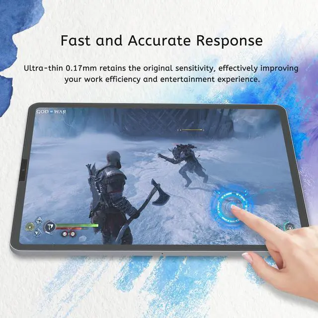 Alt view image 6 of 7 - 2 Pack Paperfeel Screen Protector Compatible with iPad Pro 11 (2022&2021&2020&2018)/ iPad Air 5th & Air 4th Generation(10.9 Inch), Crafted for Natural Writing, Anti Glare, Easy Installation