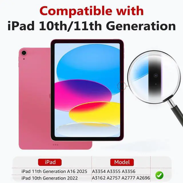 Alt view image 2 of 6 - Screen Protector Compatible with iPad A16 11th/10th Generation (11/10.9 Inch, 2025/2022), Tempered Glass, Ultra Clear, Anti-Scratch, Case Friendly, EZ Kit, 1 Pack