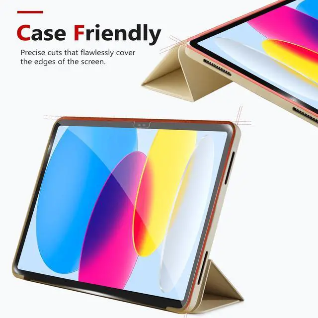 Alt view image 5 of 6 - Screen Protector Compatible with iPad A16 11th/10th Generation (11/10.9 Inch, 2025/2022), Tempered Glass, Ultra Clear, Anti-Scratch, Case Friendly, EZ Kit, 1 Pack