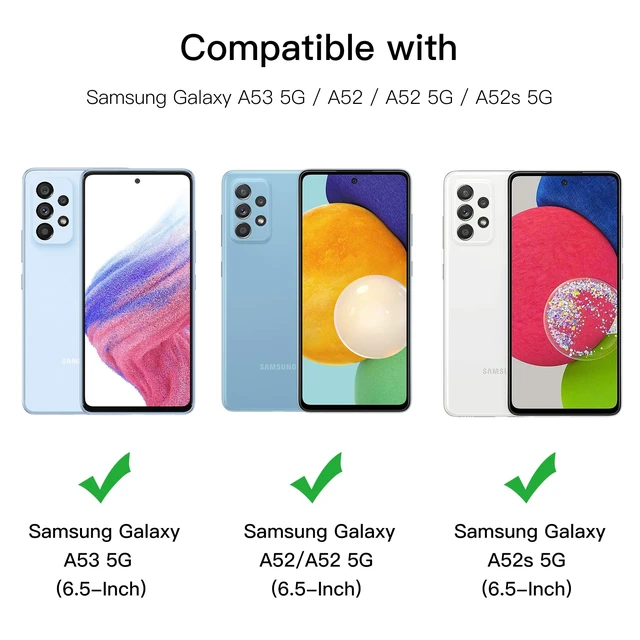 Alt view image 3 of 7 - Screen Protector for Samsung Galaxy A53/A52/A52s, 3-Pack | HD Clear, 9H Tempered Glass Film, Anti-Scratch Glass