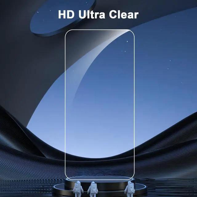 Alt view image 6 of 7 - 3 Pack Screen Protector for iPhone 16 Pro with 3 Pack Camera Lens Protector, 6.3 Inch HD Clear 9H Hardness Tempered Glass Film, Scratch Resistent, Easy Installation, Bubbles Free