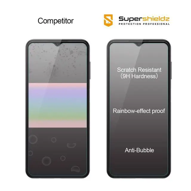 Alt view image 2 of 5 - Supershieldz (2 Pack) Designed for Samsung Galaxy A32 5G Tempered Glass Screen Protector, Anti Scratch, Bubble Free