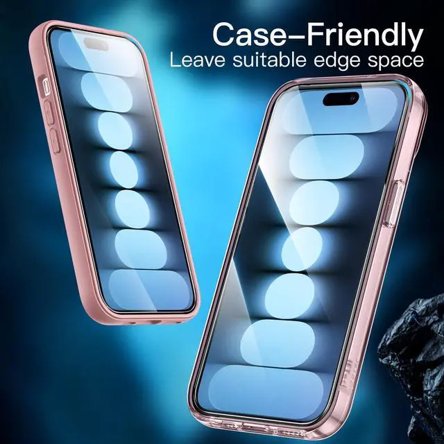 Alt view image 7 of 7 - Screen Protector for iPhone 15 6.1-Inch, Bubble Free, Tempered Glass Film with Easy Installation Tool, Case-Friendly, HD Clear, 2-Pack