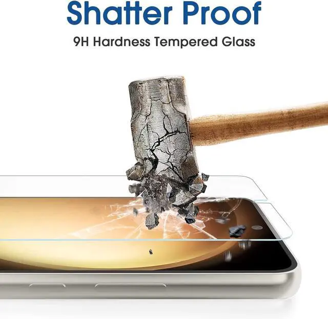 Alt view image 4 of 6 - [2+2 Pack OneTouch Tempered Glass Screen Protector for Samsung Galaxy S23+/S23 Plus 6.6 Inch with Camera Lens Protector, 9H Hardness, Easy Installation and Bubble Free.