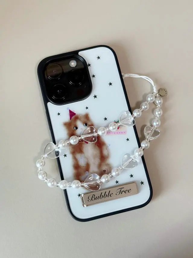 Alt view image 2 of 6 - Phone Charm Strap Cute Wrist Straps Cell Phone Charm String Y2K Aesthetic Lanyard Wristlet Chain for Case Camera AirPods Bags Keychains (Pure Hearts)